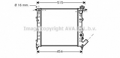 AVA QUALITY COOLING rt2041 -  Радиатор, охлаждение двигателя